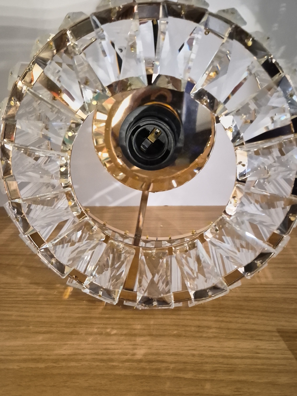 ​Modern Crystal Flush Mount Ceiling Light Gold Drum Chandelier Fixture NIB - Picture 9 of 14